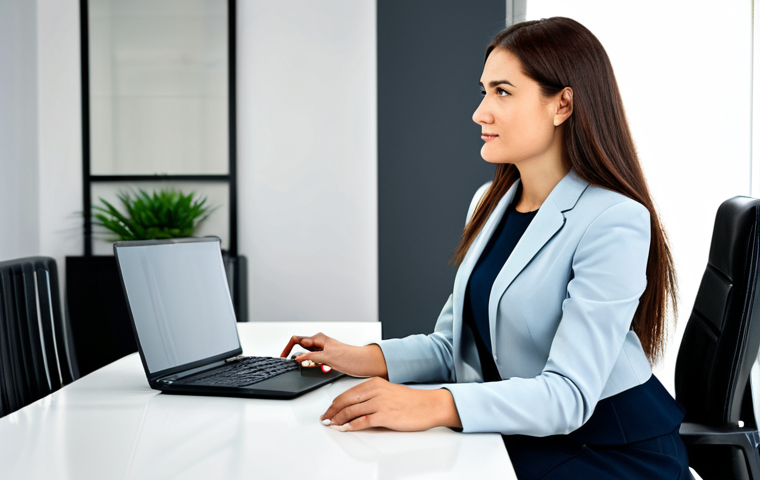 뷰티컨설턴트 연봉 협상 노하우 - Confident Negotiation**

A professional beauty consultant in a modern, well-lit office. She is sitti...