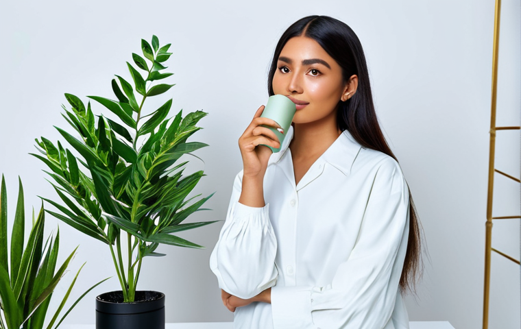 뷰티컨설턴트 산업 트렌드 공유 - **

A diverse group of women happily engaging in a virtual makeup try-on experience using their smar...