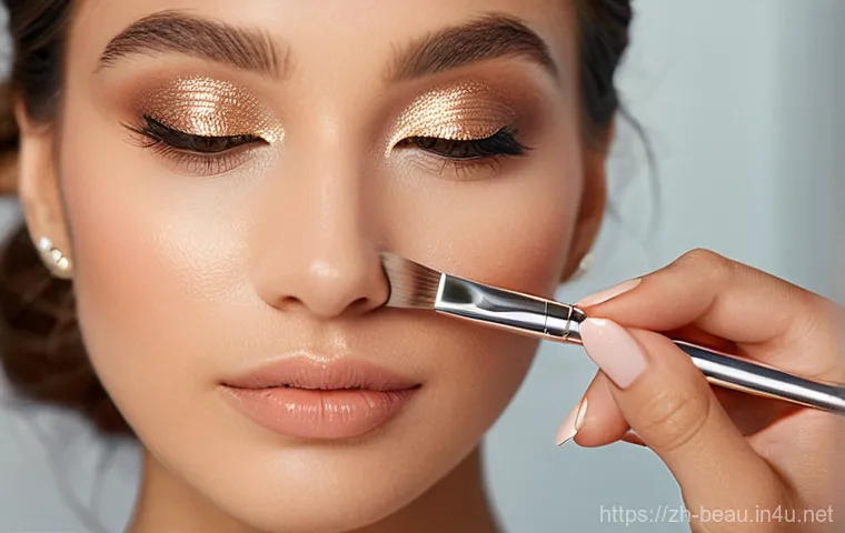 뷰티컨설턴트 피어리뷰 작성법 - A close-up, brightly lit, and highly detailed shot of a woman's hands, with neat, natural-colored na...