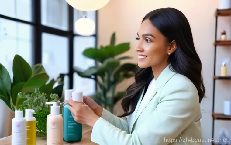 뷰티컨설턴트 취업 대비 자료 - **A warm and empathetic female beauty consultant engaging in a heartfelt conversation with a female ...