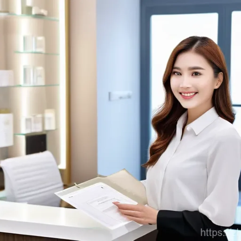 뷰티컨설턴트 자격증 시험 준비 사례 - **Prompt: The Trusted Beauty Consultant and Her Certificate**
    "A professional and confident fema...