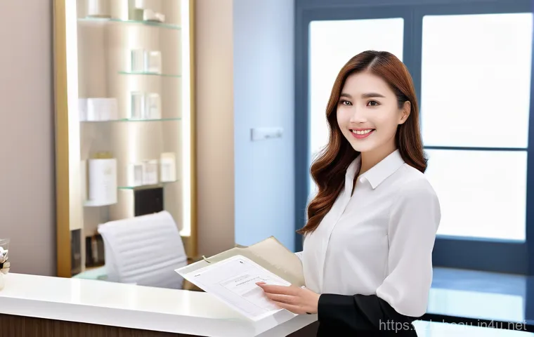 뷰티컨설턴트 자격증 시험 준비 사례 - **Prompt: The Trusted Beauty Consultant and Her Certificate**
    "A professional and confident fema...