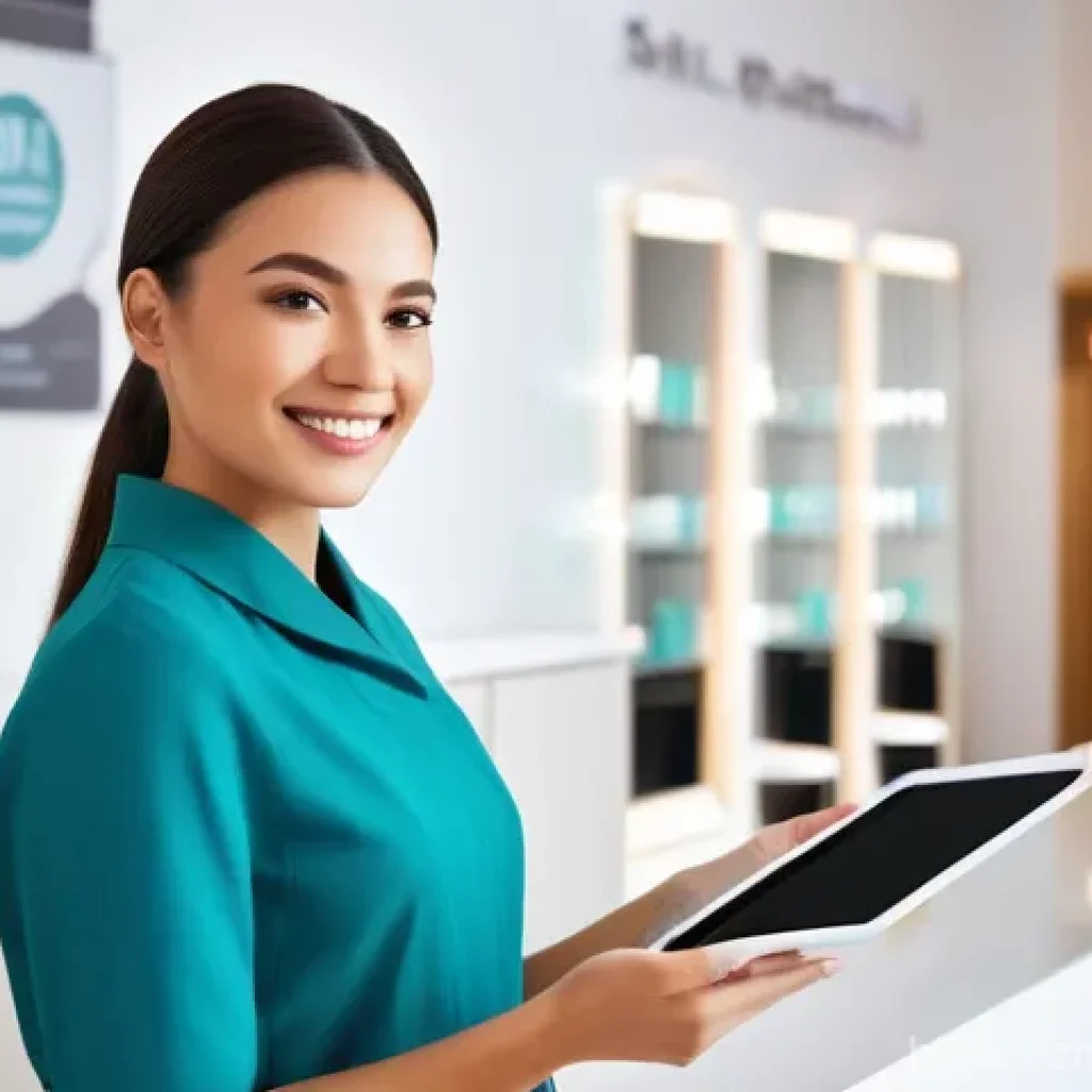 뷰티컨설턴트 직무 관련 소프트웨어 - **Prompt for Smart Scheduling     "A professional and elegant female beautician in her late 20s, dre...