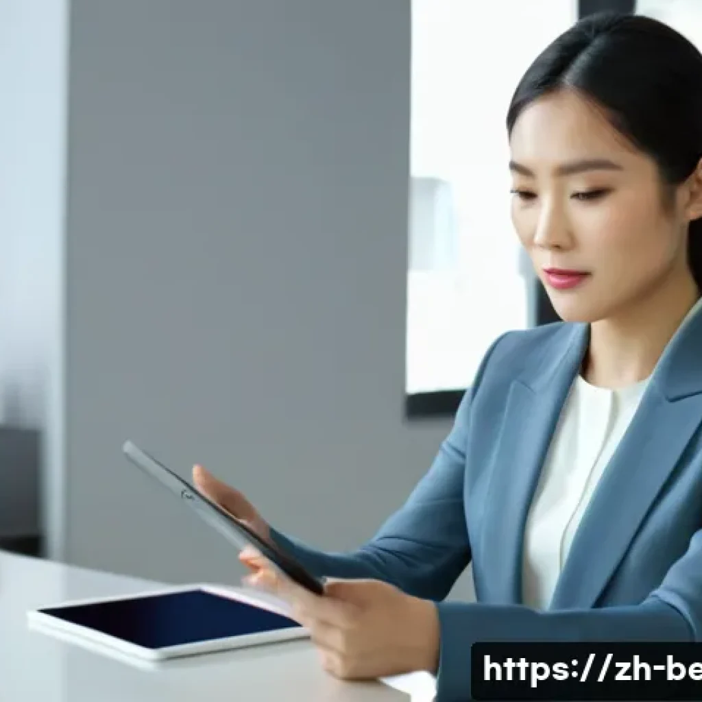 뷰티컨설턴트 HR과의 협상 방법 - **Prompt:** A confident young East Asian female beauty professional, dressed in a chic, modest busin...