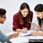 뷰티컨설턴트 이론 공부법 - **Prompt for Interactive Learning Group:**
    "A vibrant and diverse group of young adults, includi...