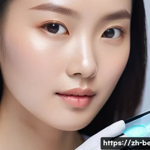 뷰티컨설턴트 최신 기술 동향 - **Prompt:** A close-up portrait of a radiant East Asian woman, late 20s, with flawless, healthy skin...