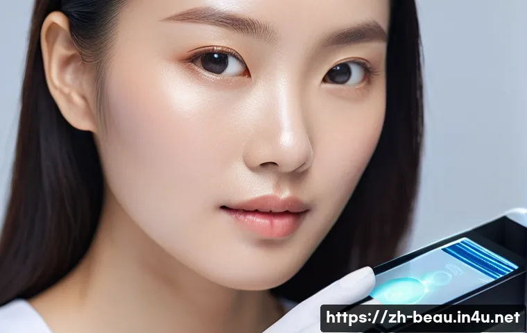 뷰티컨설턴트 최신 기술 동향 - **Prompt:** A close-up portrait of a radiant East Asian woman, late 20s, with flawless, healthy skin...