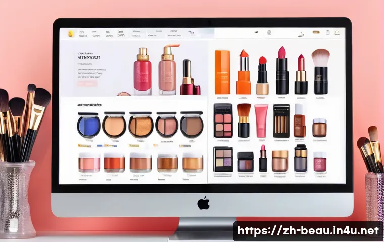 뷰티컨설턴트 커뮤니티 후기 공유 - A vibrant online beauty consultant community scene showing diverse members actively engaging in disc...