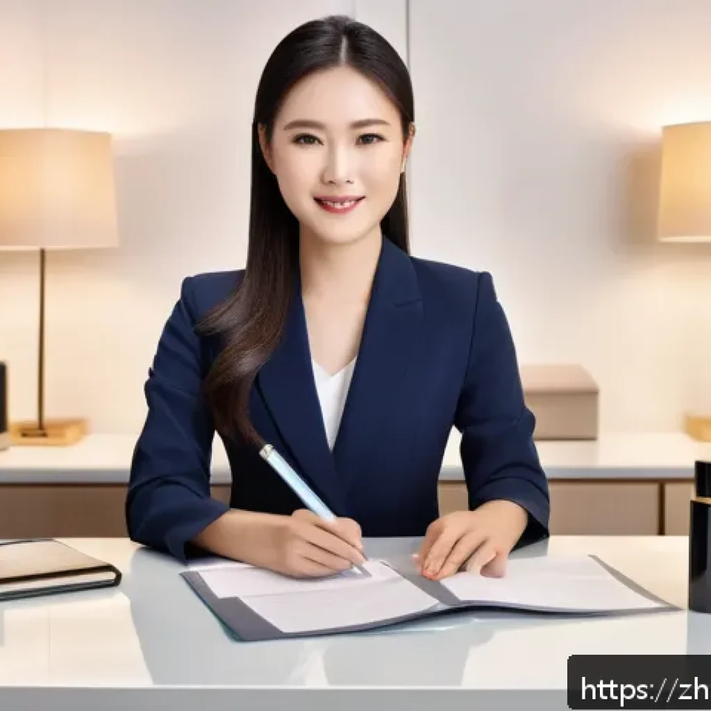 뷰티컨설턴트 연봉 협상 준비 과정 - A confident Asian female beauty consultant in a modern salon setting, dressed professionally in styl...